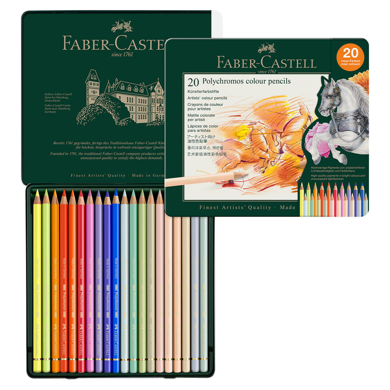 Polychromos® Artists' Colour Pencils - Tin of 20 - #110020 – Faber