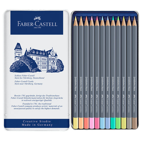 Goldfaber Aqua Watercolour Pencils, Pastel Tones - Tin of 12 - #114622