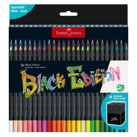 Black Edition colour pencils, box of 50 #116450 – Faber-Castell