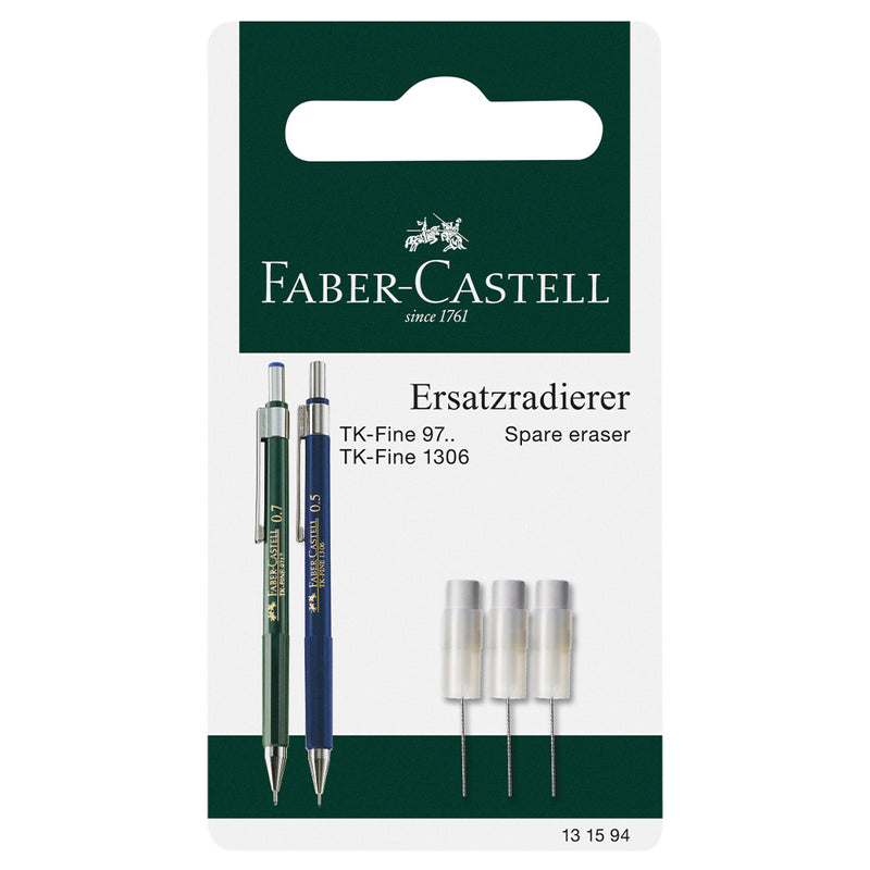 TK-Fine Replacement Eraser Mechanical Pencil, set of 3 - #131594