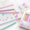 Sparkle Pastel coloured pencils Metal case of 12 #201910