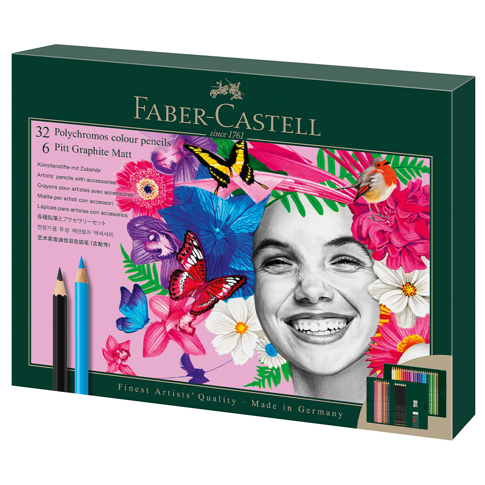 Polychromos & Pitt Graphite Matt gift, 40 pieces - #210053 – Faber