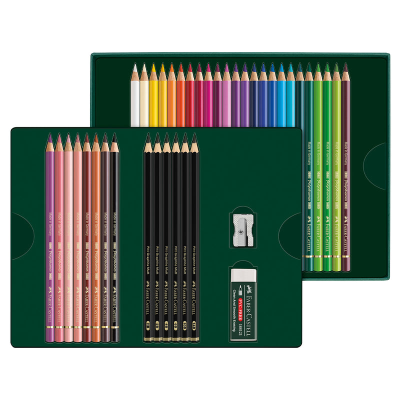 Polychromos & Pitt Graphite Matt gift, 40 pieces - #210053
