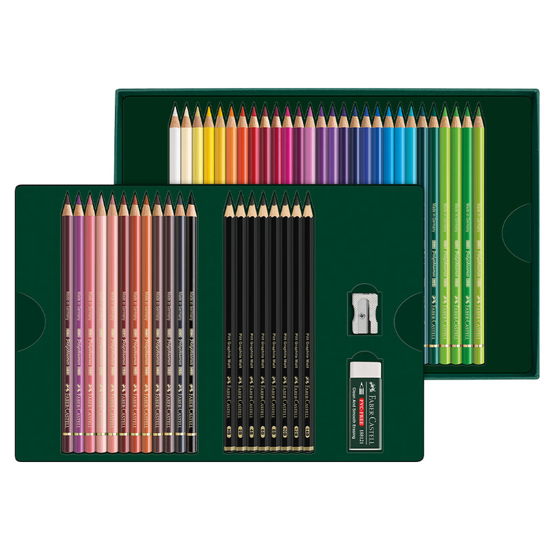 Polychromos & Pitt Graphite Matt gift, 50 pieces - #210054