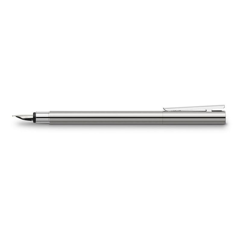 NEO slim Fountain Pen, Stainless Steel Shiny - Broad - #342003