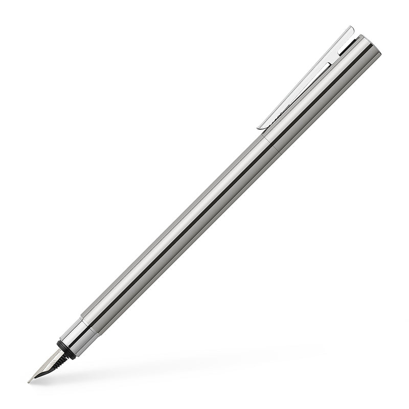 NEO slim Fountain Pen, Stainless Steel Shiny - Medium - #342000