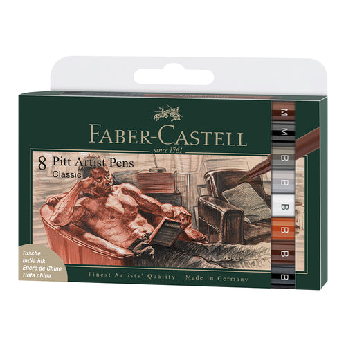 Faber Castell Pitt Artist Pen Brush India ink pen, wallet of 6 Springtime  167177