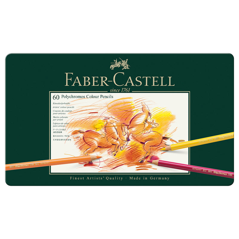 Polychromos® Artists' Colour Pencils - Tin of 60 - #110060 - Faber-Castell Shop Canada