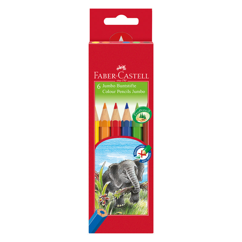 Classic Colour Jumbo colour pencil, cardboard wallet of 6 #111206