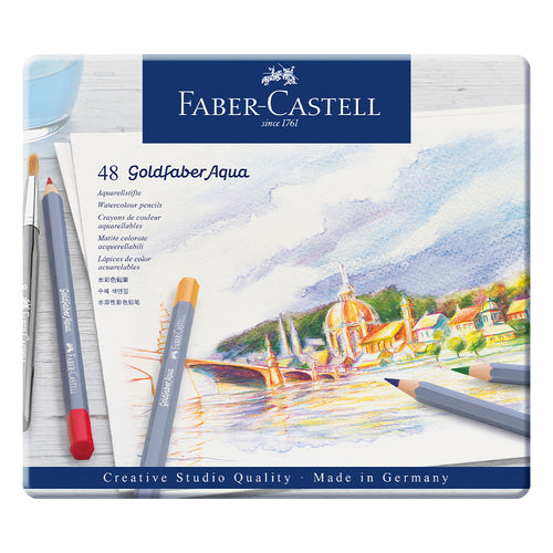 Goldfaber Aqua watercolour pencil, tin of 48 - #114648 - Faber-Castell Shop Canada