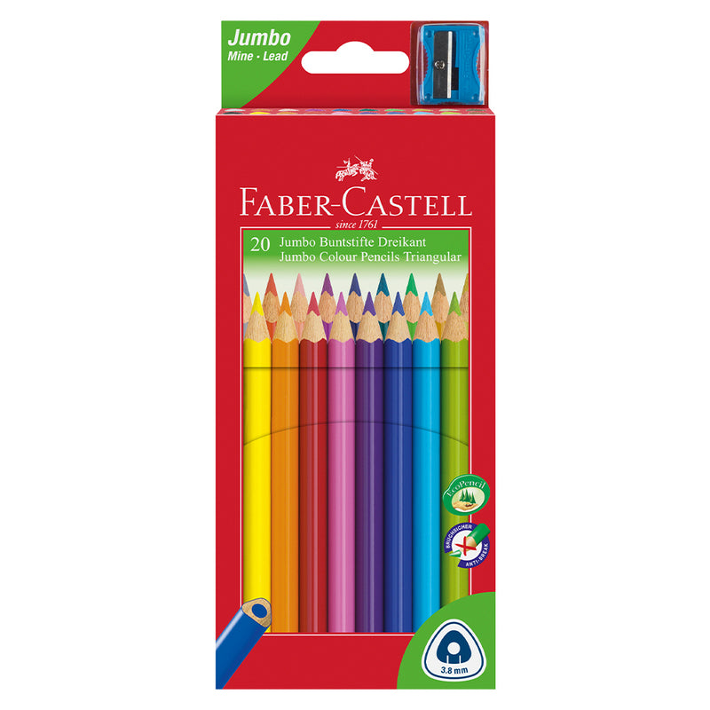 Jumbo Triangular Junior colour pencils, wallet of 20 #116520