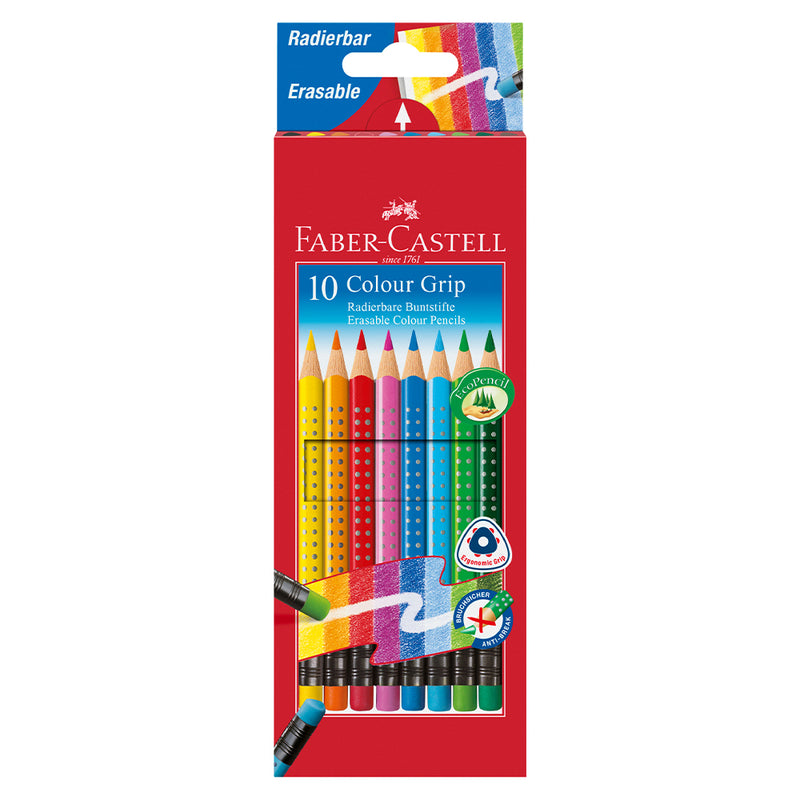 Colour Grip erasable colour pencils, wallet of 10 #116613