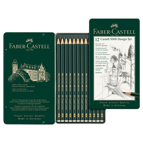 Castell® 9000 Graphite Pencil Design Set - Tin of 12 - #119064