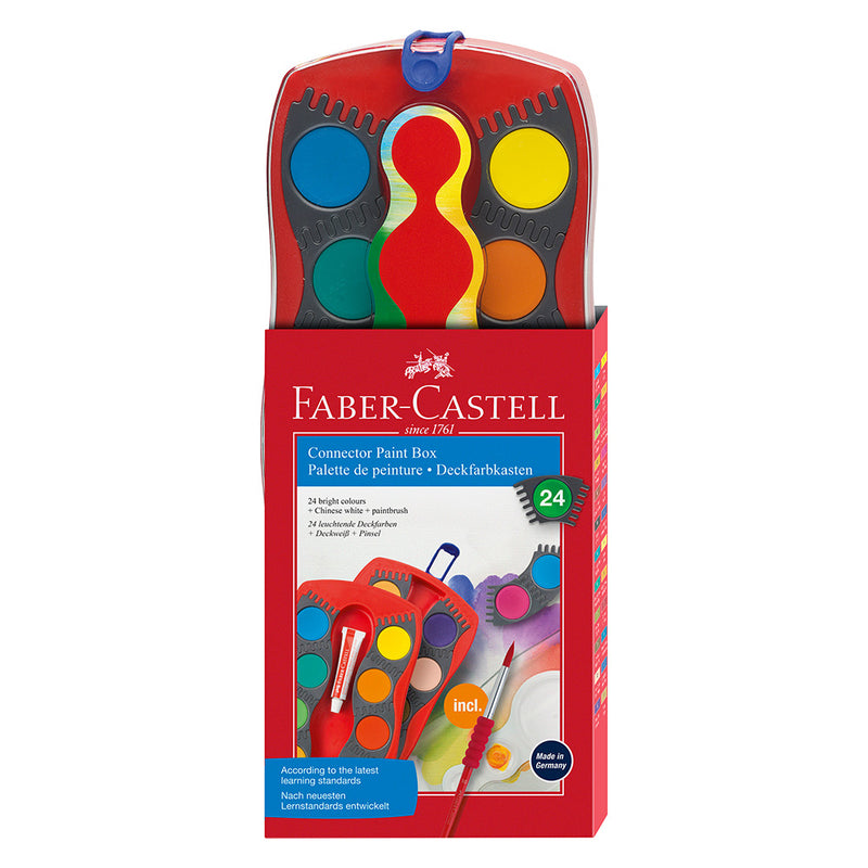 Connector paint box, red, 24 colours plus brush #125029
