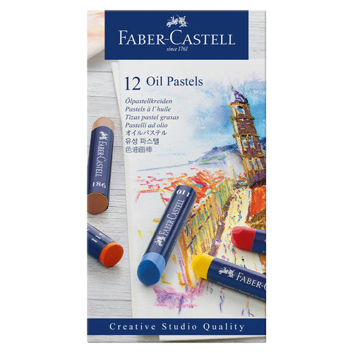 Oil pastels, cardboard wallet of 12 - #127012 - Faber-Castell Shop Canada