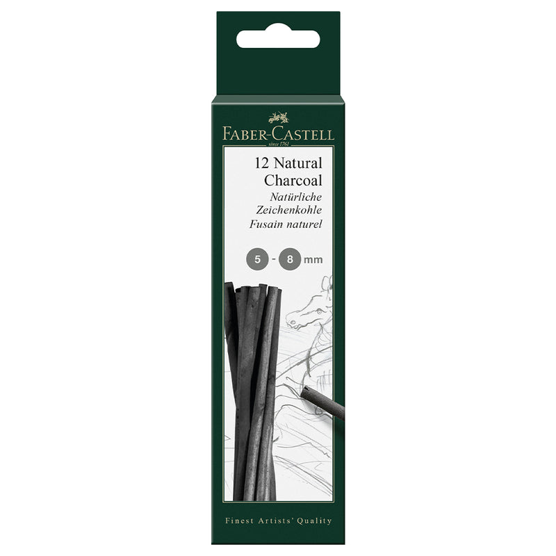Pitt® Natural Willow Charcoal -12 Sticks (5-8mm) - #129298