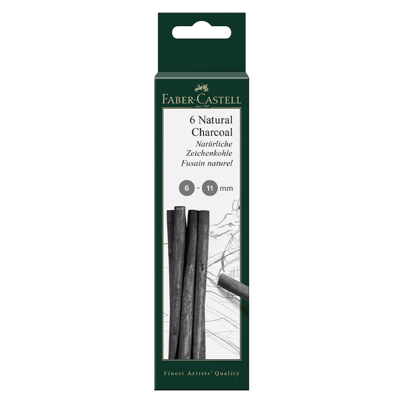 Pitt® Natural Willow Charcoal - 6 Sticks (6-11mm) - #129398