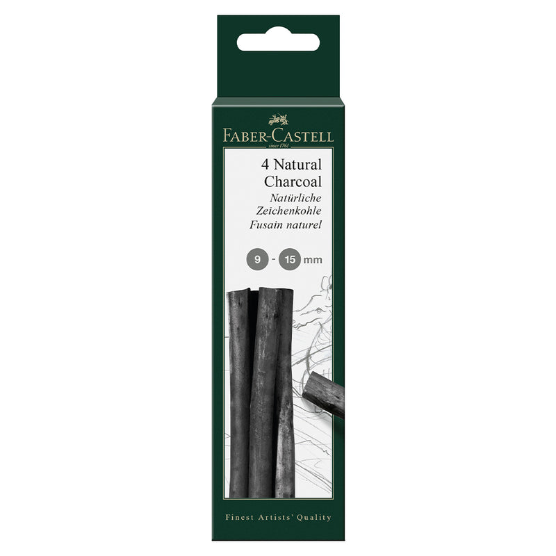Pitt® Natural Willow Charcoal - 4 Sticks (9-15mm) - #129498