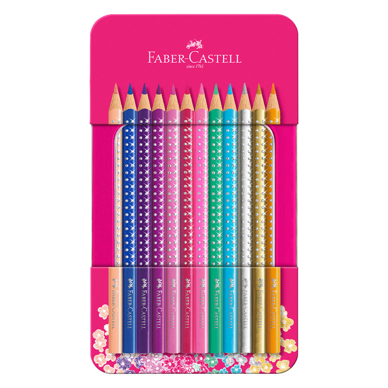 Sparkle colored pencils Metal case with 12 Sparkle colored pencils #201737