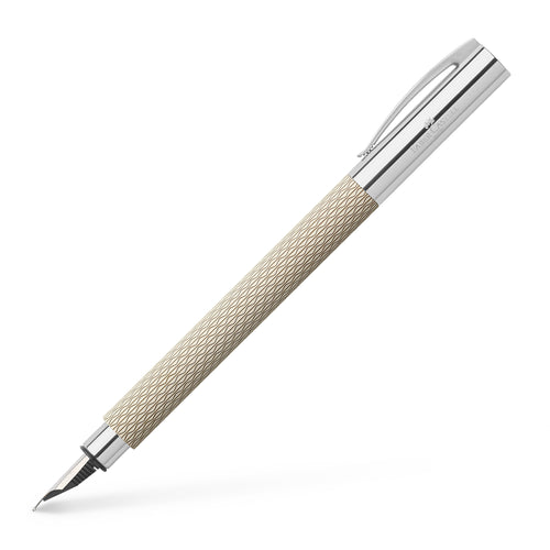Ambition Fountain Pen, OpArt White Sand - Extra Fine - #149622 - Faber-Castell Shop Canada