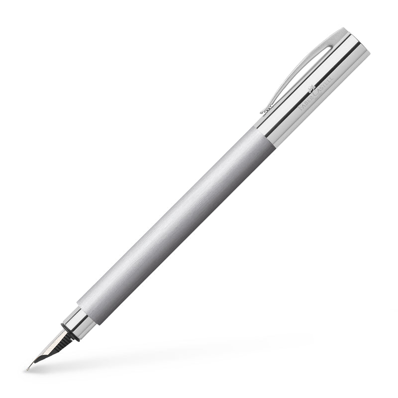Ambition Fountain Pen, Stainless Steel - Fine - #148391 - Faber-Castell Shop Canada