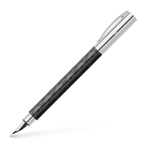 Ambition Fountain Pen, Rhombus Black - Fine - #148921 - Faber-Castell Shop Canada