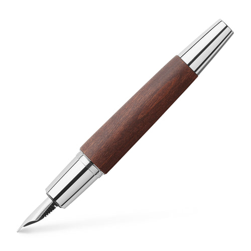 e-motion Fountain Pen, Pearwood Dark Brown - Medium - #148210 - Faber-Castell Shop Canada