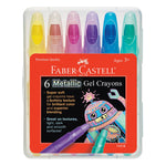 6 Metallic Gel Crayons in Storage Case - #14318